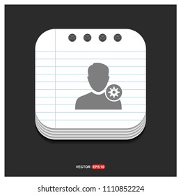 Configuration user icon - Free vector icon