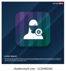 Configuration user icon - Free vector icon