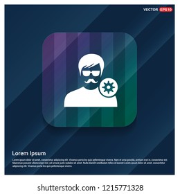 Configuration user icon - Free vector icon
