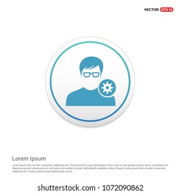 Configuration user icon Hexa White Background icon template