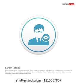 Configuration user icon Hexa White Background icon template - Free vector icon