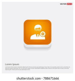 Configuration user icon Orange Abstract Web Button