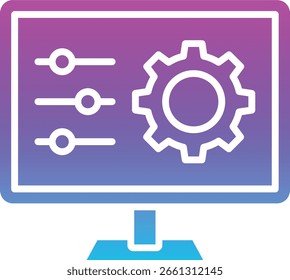 Icono de Vector de configuración. Se puede utilizar para aplicaciones de impresión, móviles y de Web.