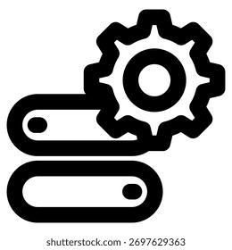 Icono de línea de Vector de configuración en negrita
