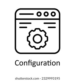 Configuration Vector  outline Icon Design illustration. Online streaming Symbol on White background EPS 10 File