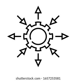 Configurations line icon, concept sign, outline vector illustration, linear symbol.