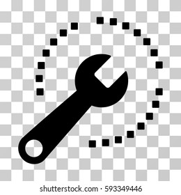 Configure Diagram icon. Vector illustration style is flat iconic symbol, black color, transparent background. Designed for web and software interfaces.