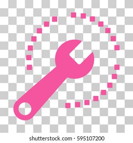 Configure Diagram icon. Vector illustration style is flat iconic symbol, pink color, transparent background. Designed for web and software interfaces.