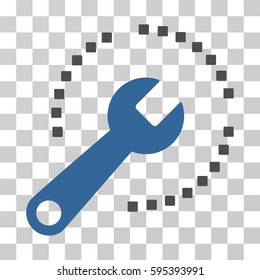 Configure Diagram icon. Vector illustration style is flat iconic bicolor symbol, cobalt and gray colors, transparent background. Designed for web and software interfaces.