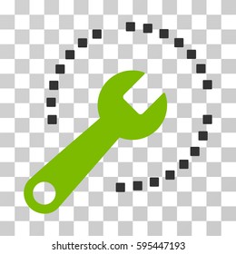 Configure Diagram icon. Vector illustration style is flat iconic bicolor symbol, eco green and gray colors, transparent background. Designed for web and software interfaces.