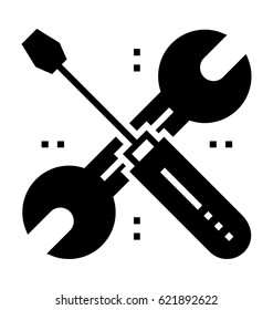 Configure Glyphs Vector Icon 