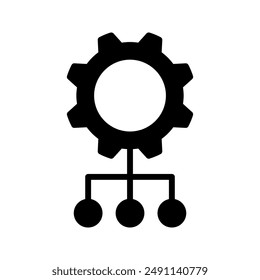 configure network glyph flat vector icon color editable