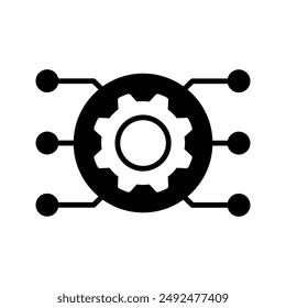 configure network glyph flat vector icon color editable