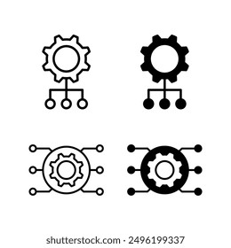 configure network glyph flat vector icon set color editable