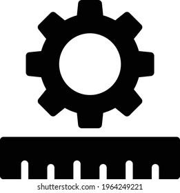 configurar icono plano de glifo vectorial