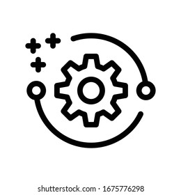 configurar icono de línea delgada vectorial 
