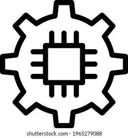 configure vector thin line  icon