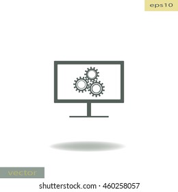 Configures on display, vector icon