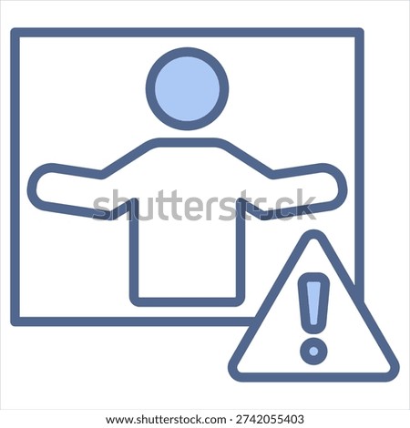 Confined Space Blue Icon Style Collection