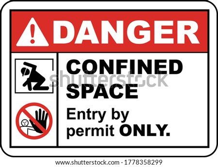 Confined Space Entry By Permit Only Sign