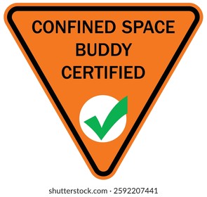 Confined space qualified trained logo badge