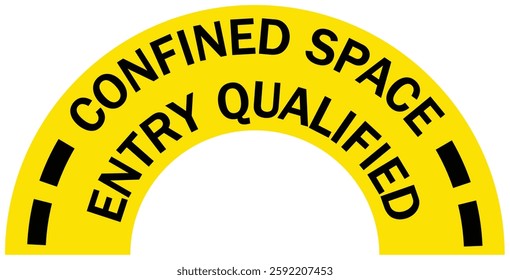 Confined space qualified trained logo badge
