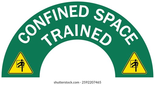 Confined space qualified trained logo badge