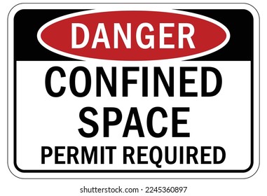 Confined space sign and labels