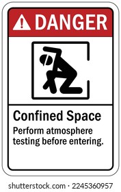 Confined space sign and labels