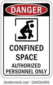 Firma y etiquetas de espacio confinado
