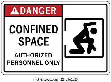 Confined space sign and labels