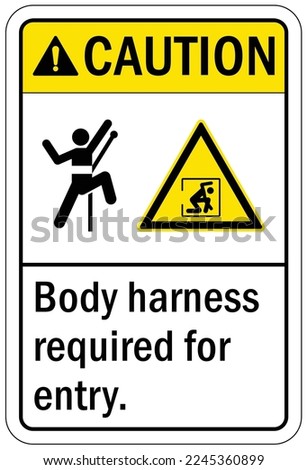 Confined space sign and labels