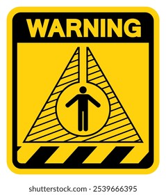 Warnschild mit begrenztem Raum, Vektorgrafik, einzeln auf weißem Hintergrund.EPS10