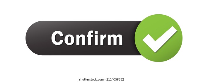 CONFIRM black and green vector web button