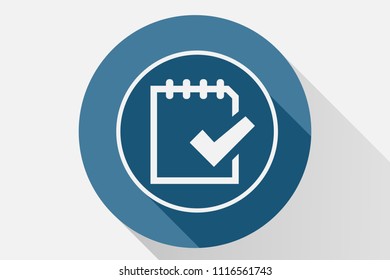 Confirm blue icon.