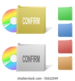 Confirm. Box with compact disc.
