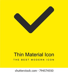 Confirm bright yellow material minimal icon or logo design