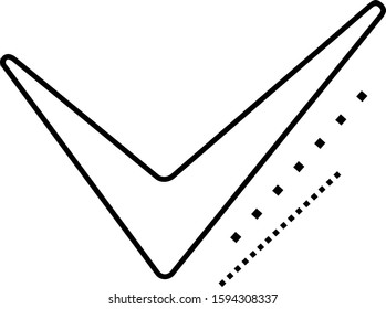 Confirm  check mark line art icon 