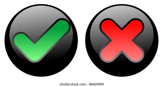 Confirm and Decline Black Buttons