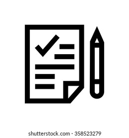 Confirm, done line icon. Pixel perfect fully editable vector icon suitable for websites, info graphics and print media.