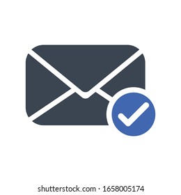 Confirm email icon, vector graphics