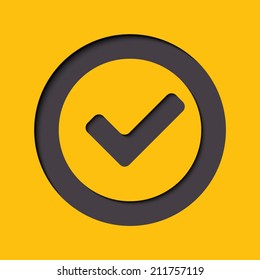 Confirm icon, Accept icon, vector illustration. Flat design style