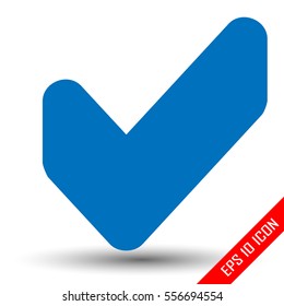 Confirm icon. Check mark simple logo. Vector illustration of the check mark isolated on a white background.