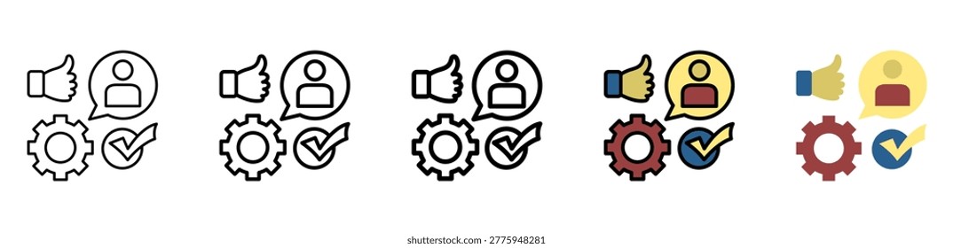 Confirm Icon Collection With Different Styles And Colors