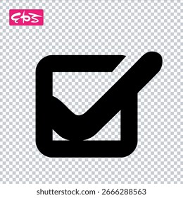 Confirm icon, correct icon, success icon, EPS format vector icon illustration file