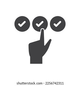 Confirm Icon - Hand Click Icon