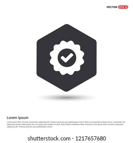 Confirm icon Hexa White Background icon template - Free vector icon