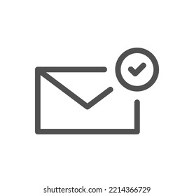 Confirm icon outline and linear vector.

