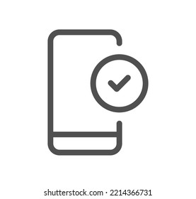 Confirm icon outline and linear vector.
