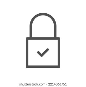 Confirm icon outline and linear vector.
